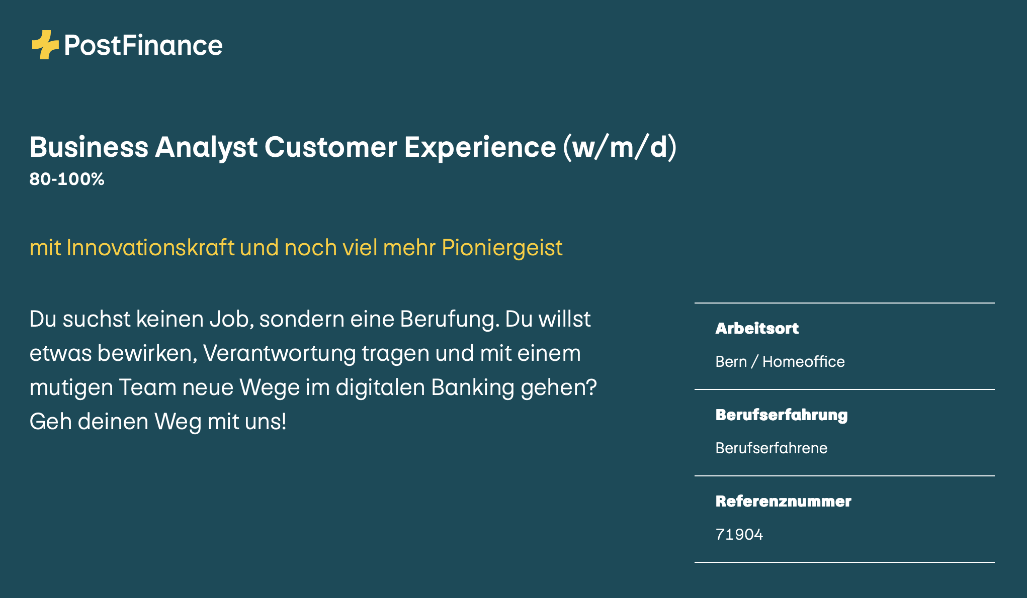 Business Analyst Customer Experience